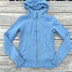 Lululemon Scuba Hoodie Light Cotton Fleece Size 4 EUC
Heathered Silver Lake Slub